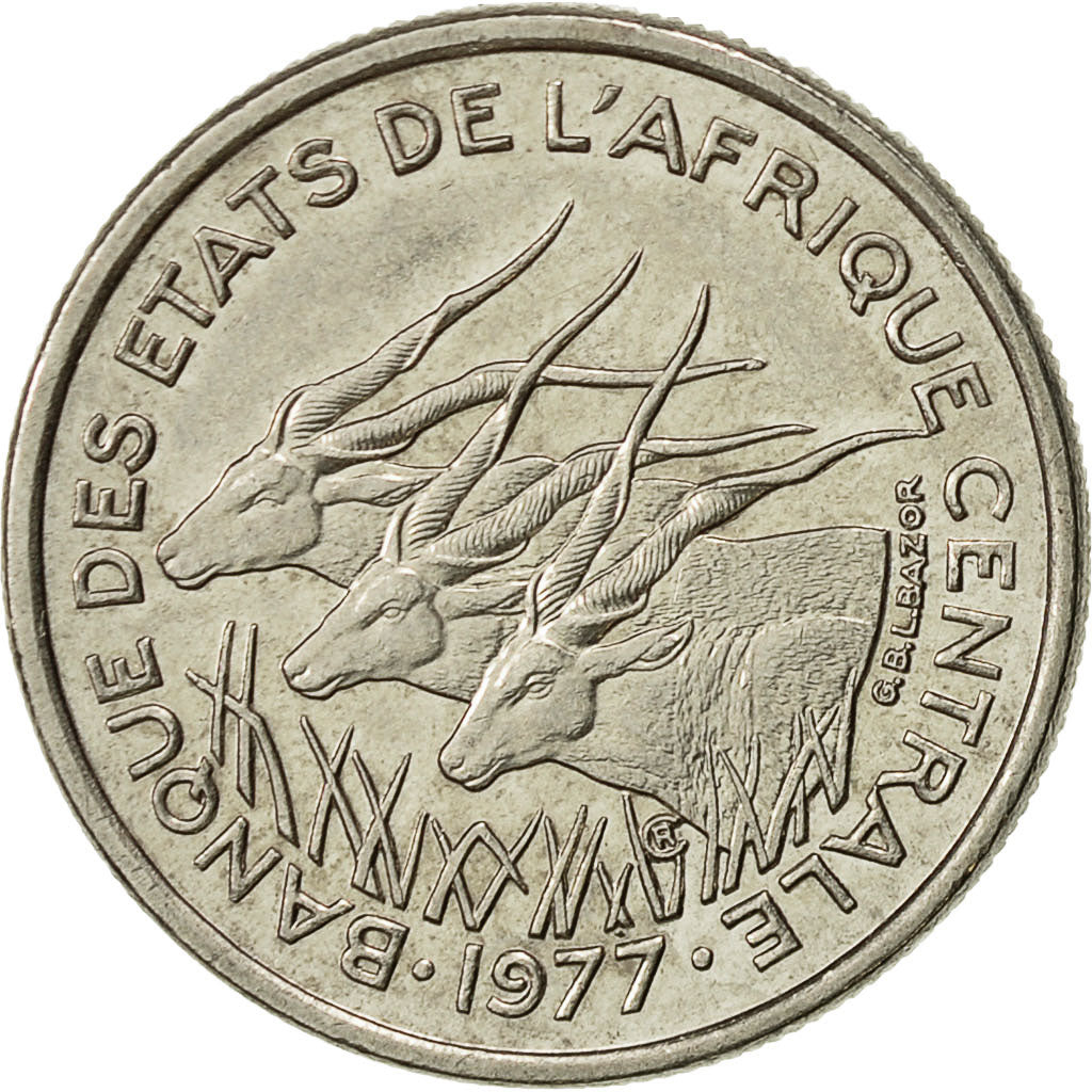 États de l'Afrique centrale, 50 Francs, 1977, Paris, TTB+, Nickel, KM:11