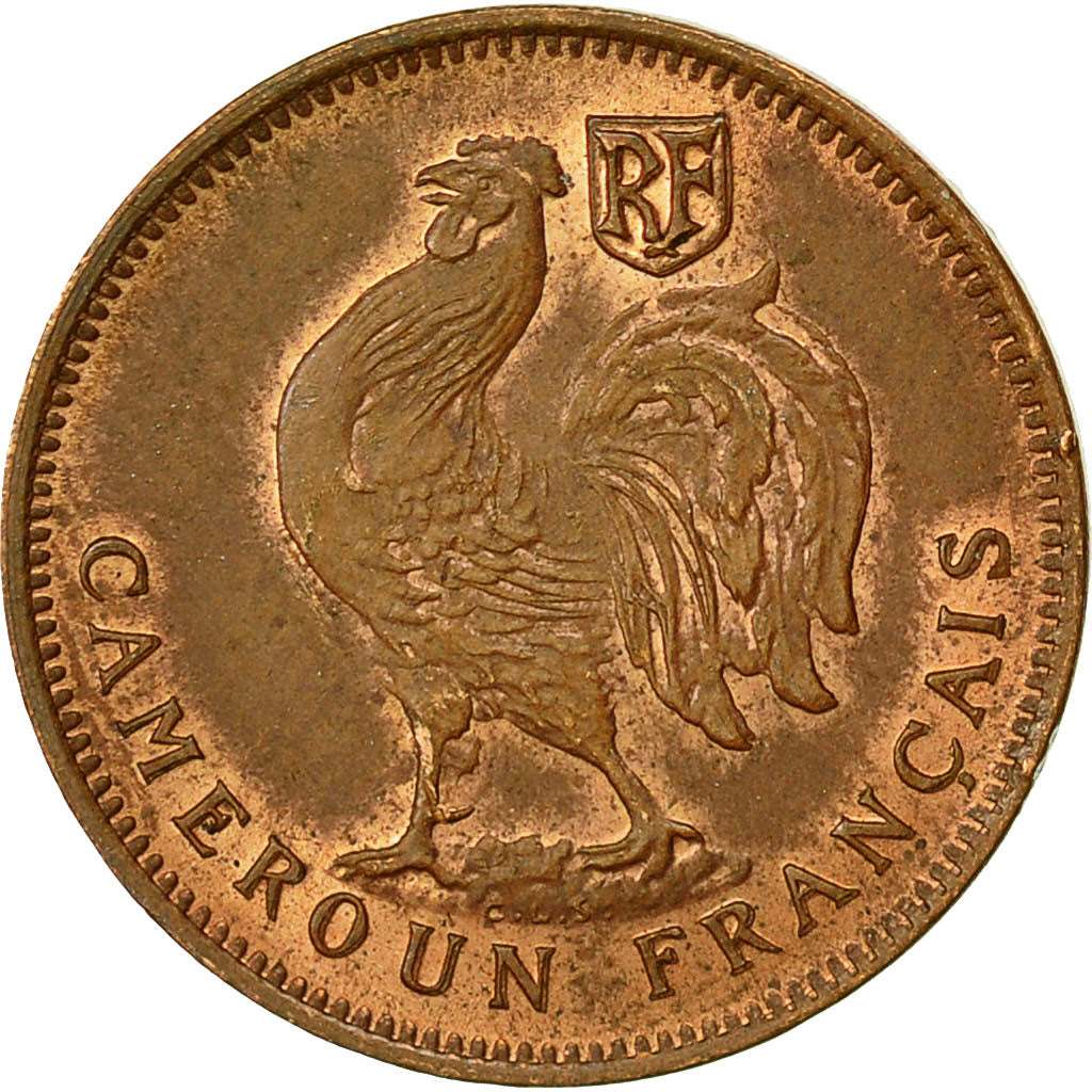 Cameroon, 50 Centimes, 1943, Pretoria, EF(40-45), Bronze, KM:4