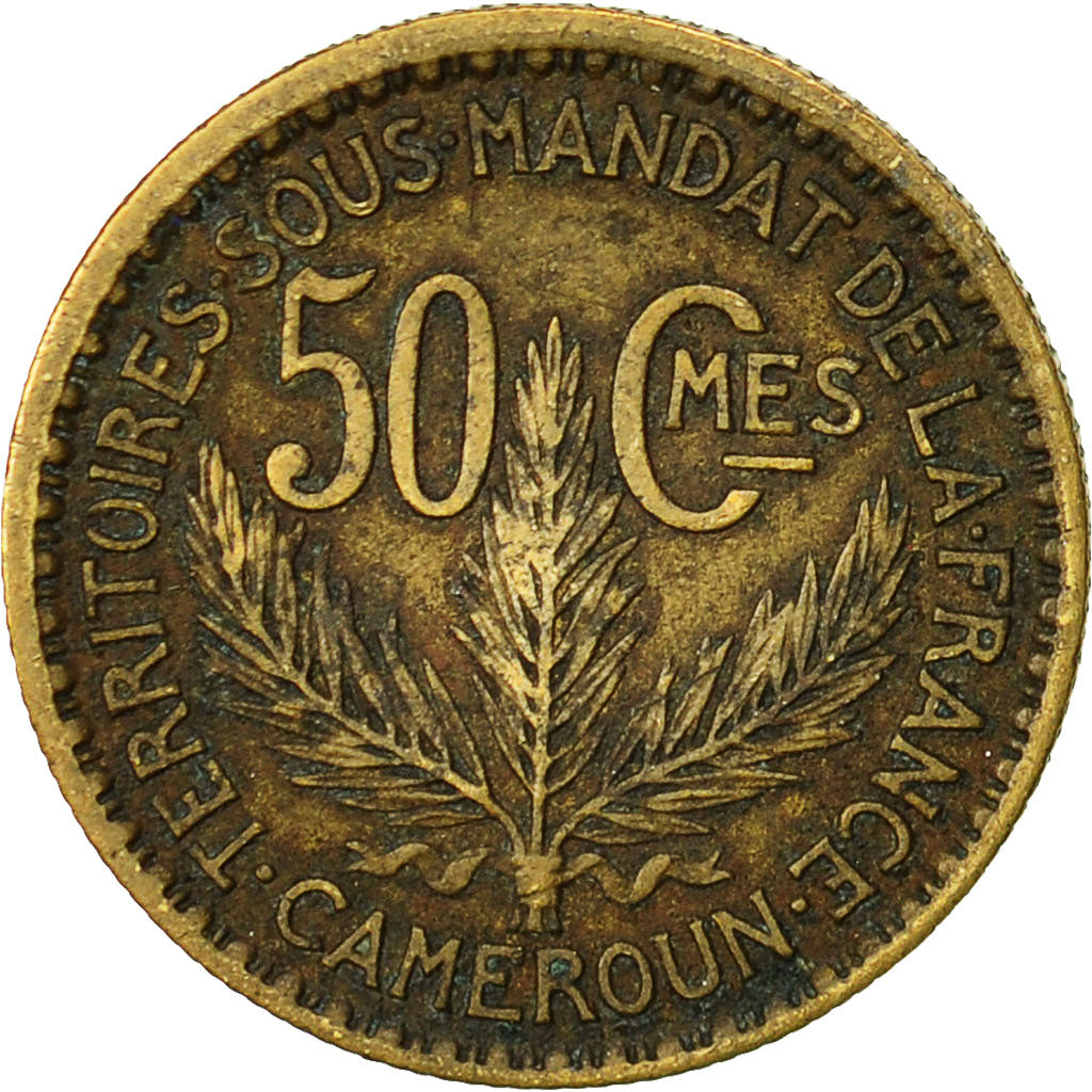 Cameroon, 50 Centimes, 1925, Paris, VF(20-25), Aluminum-Bronze, KM:1
