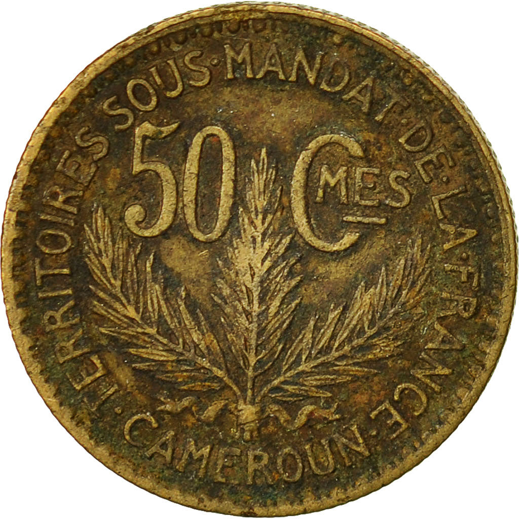 Cameroon, 50 Centimes, 1926, Paris, VF(20-25), Aluminum-Bronze, KM:1