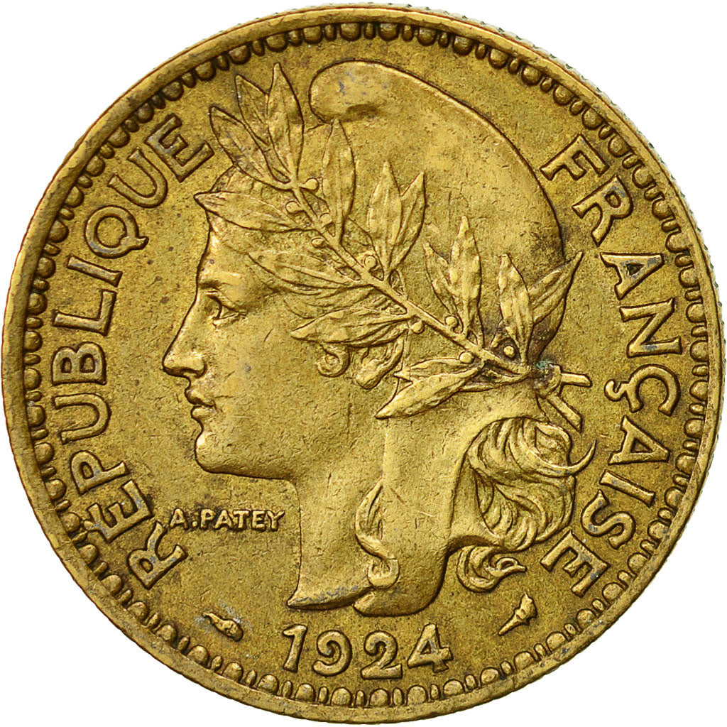 Cameroon, 2 Francs, 1924, Paris, EF(40-45), Aluminum-Bronze, KM:3