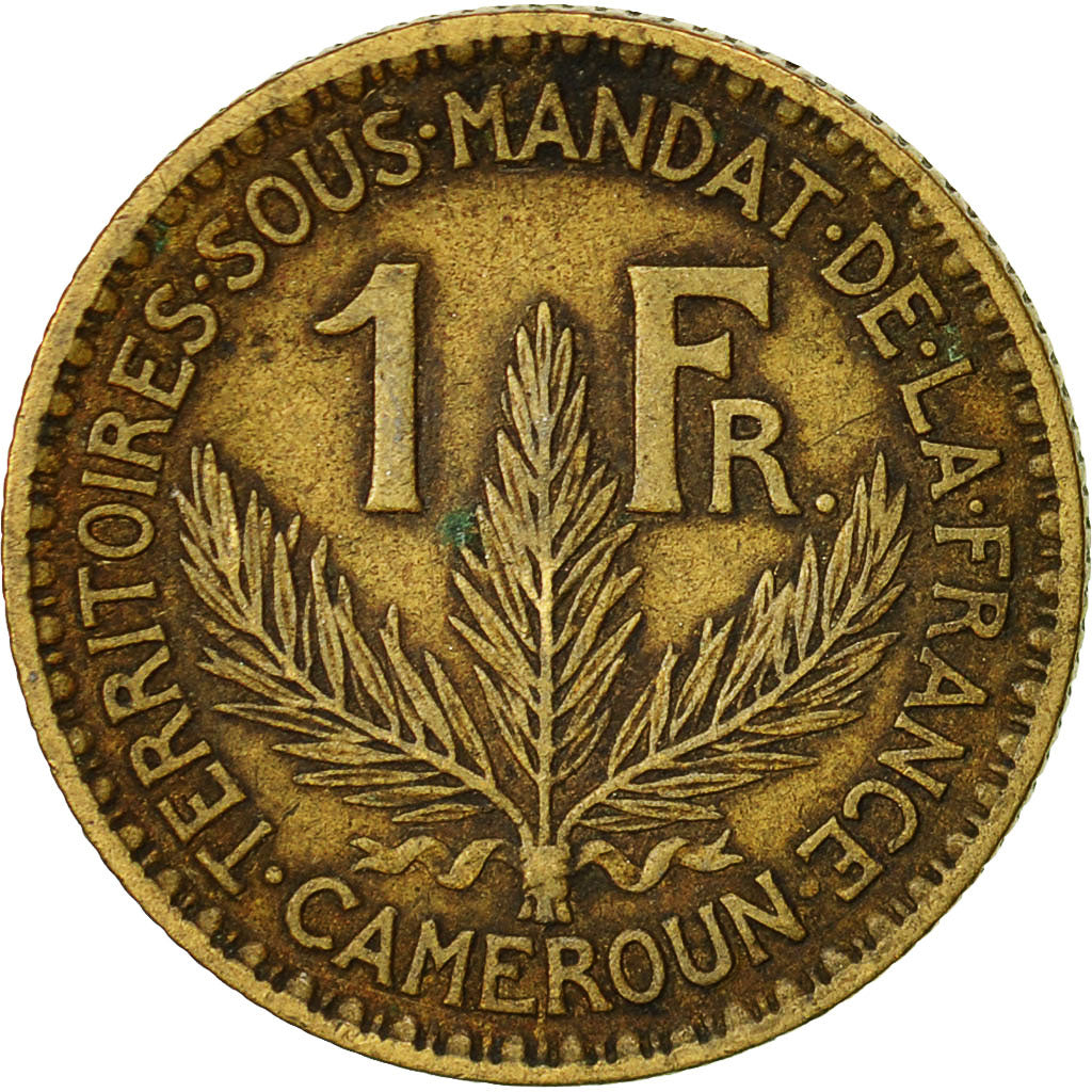 Cameroon, Franc, 1925, Paris, EF(40-45), Aluminum-Bronze, KM:2
