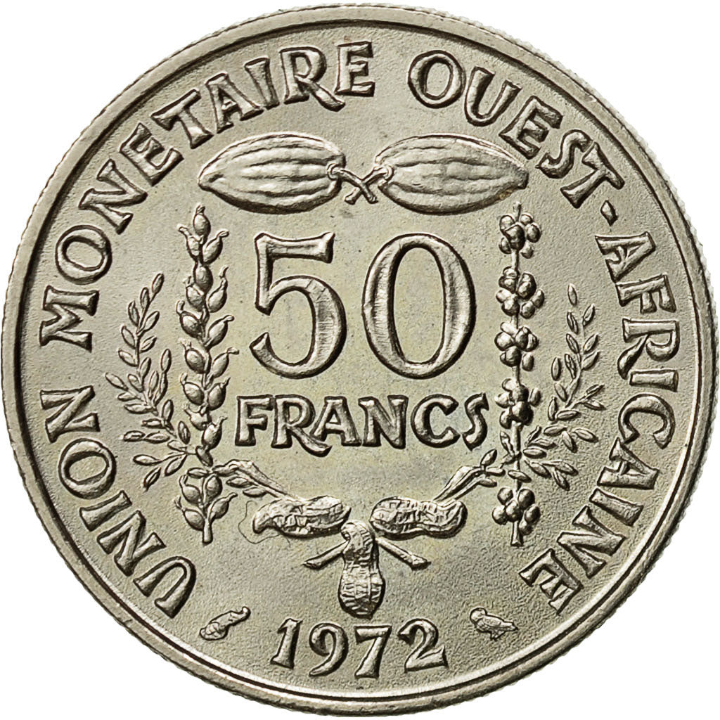 Monnaie, West African States, 50 Francs, 1972, SUP, Copper-nickel, KM:6