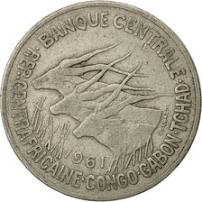 EQUATORIAL AFRICAN STATES, 50 Francs, 1961, Paris, EF(40-45), Copper-nickel