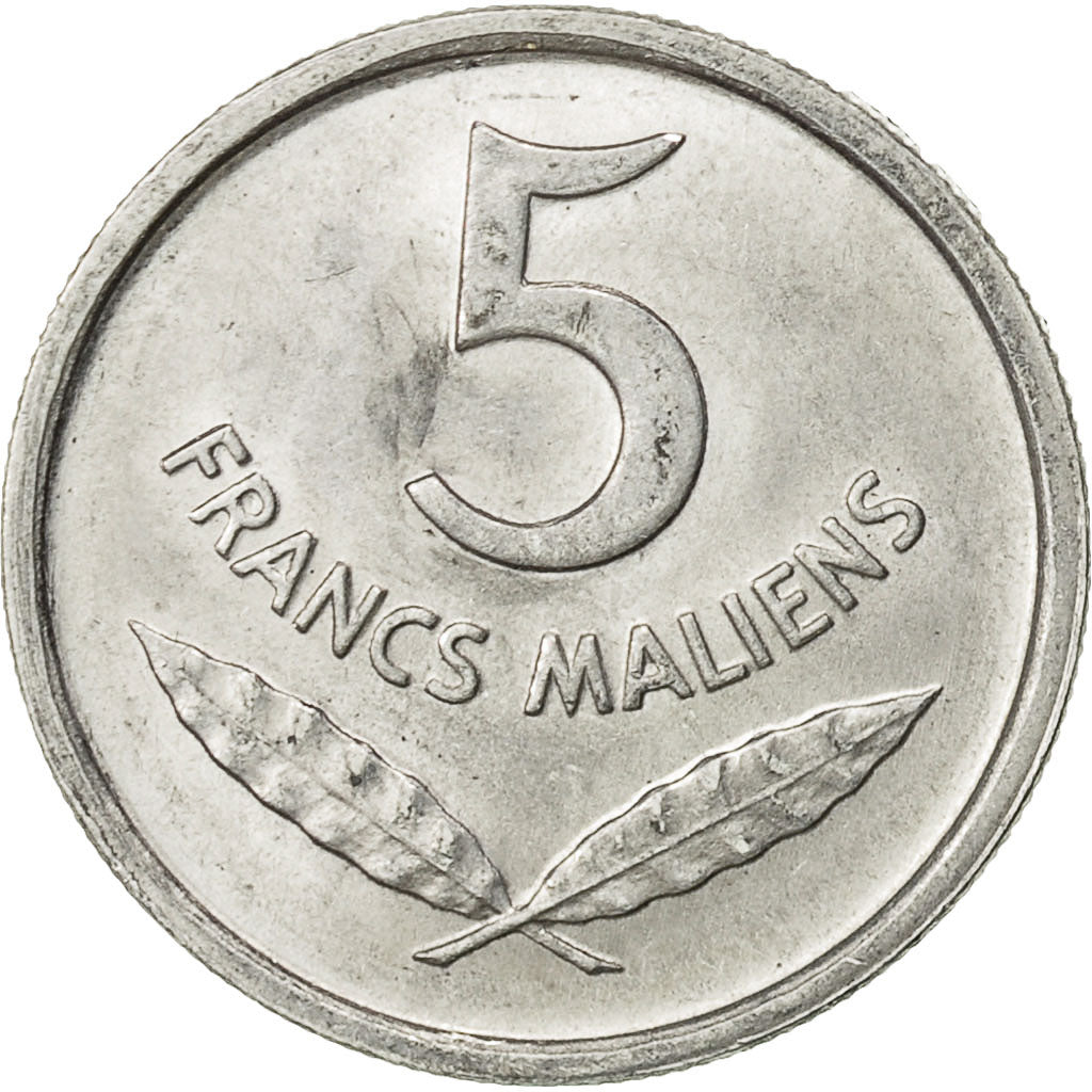 Mali, 5 Francs, 1961, AU(50-53), Aluminum, KM:2