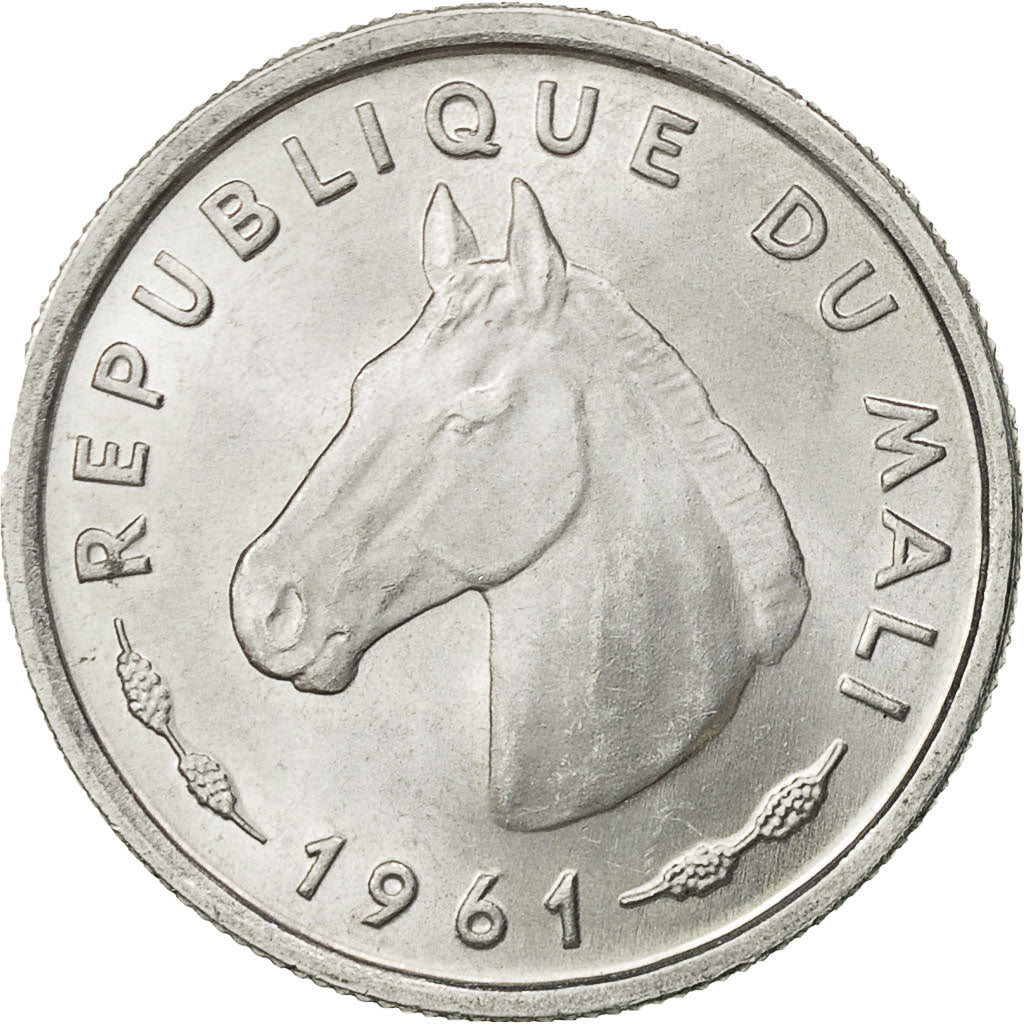 Mali, 10 Francs, 1961, AU(55-58), Aluminum, KM:3