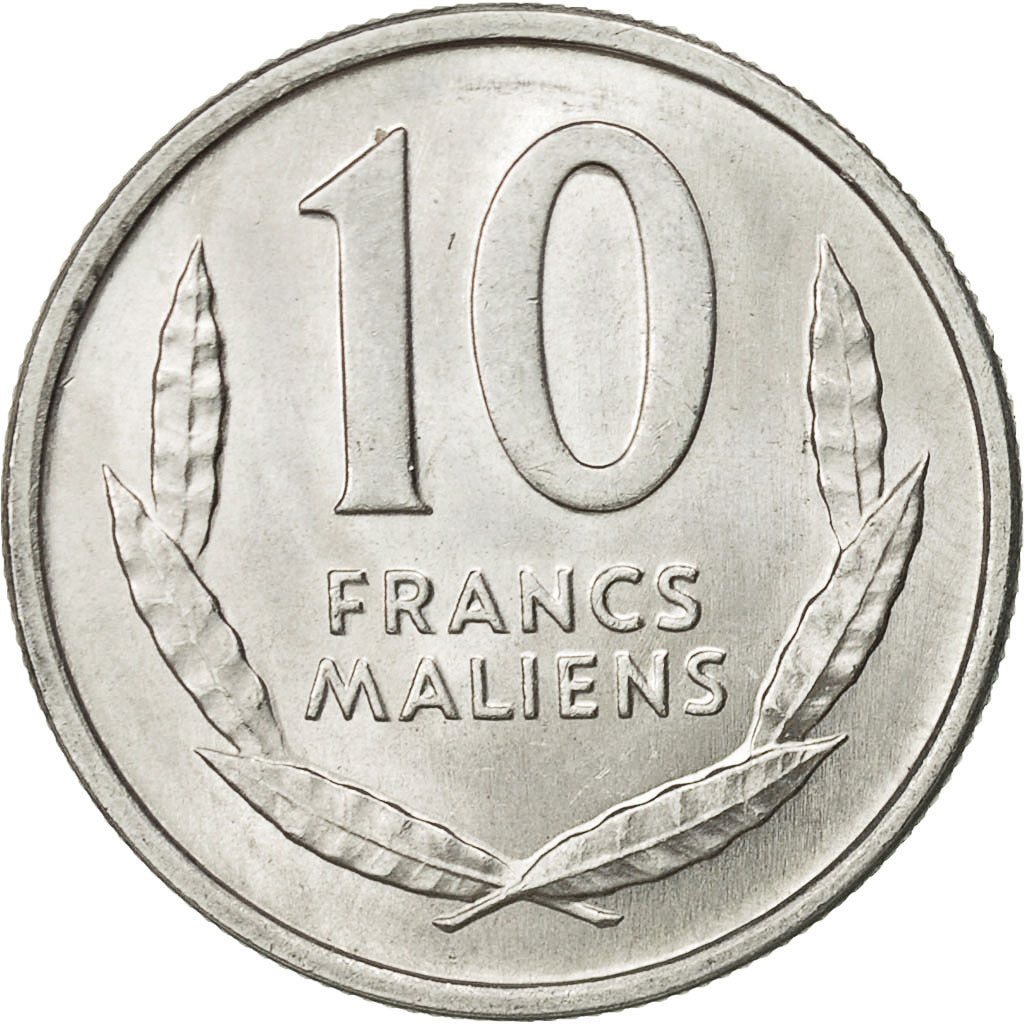 Mali, 10 Francs, 1961, AU(55-58), Aluminum, KM:3
