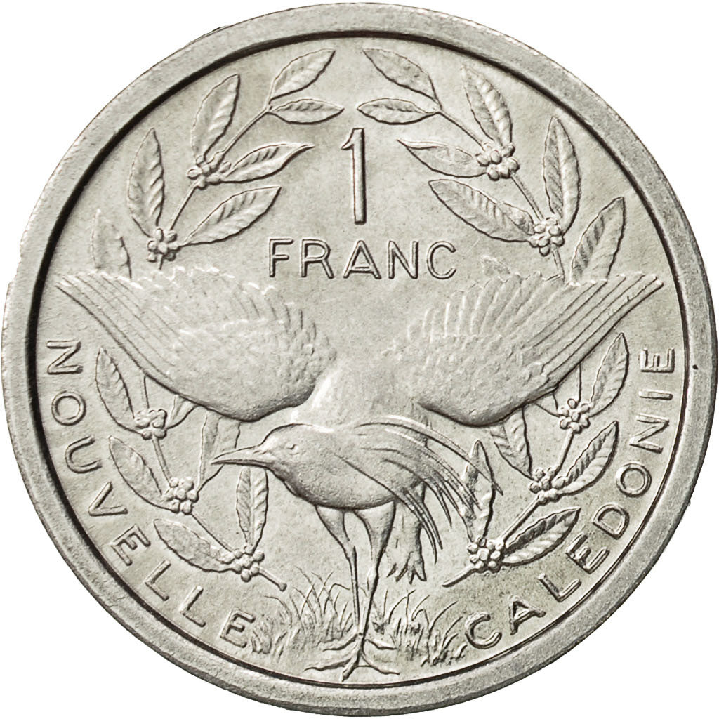New Caledonia, Franc, 1972, Paris, AU(50-53), Aluminum, KM:10