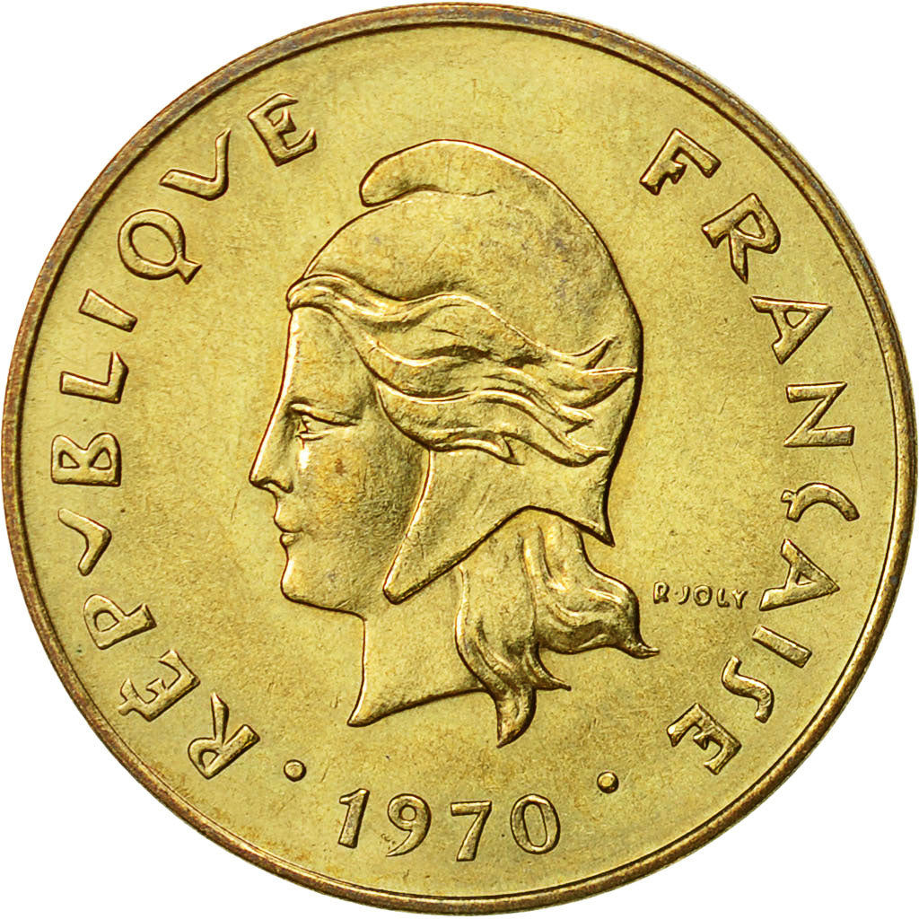 New Hebrides, 5 Francs, 1970, Paris, SUP, Nickel-brass, KM:6.1