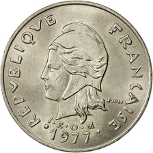 New Hebrides, 20 Francs, 1977, Paris, AU(55-58), Nickel, KM:3.2