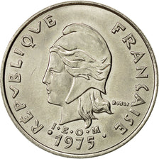 New Hebrides, 20 Francs, 1975, Paris, AU(55-58), Nickel, KM:3.2