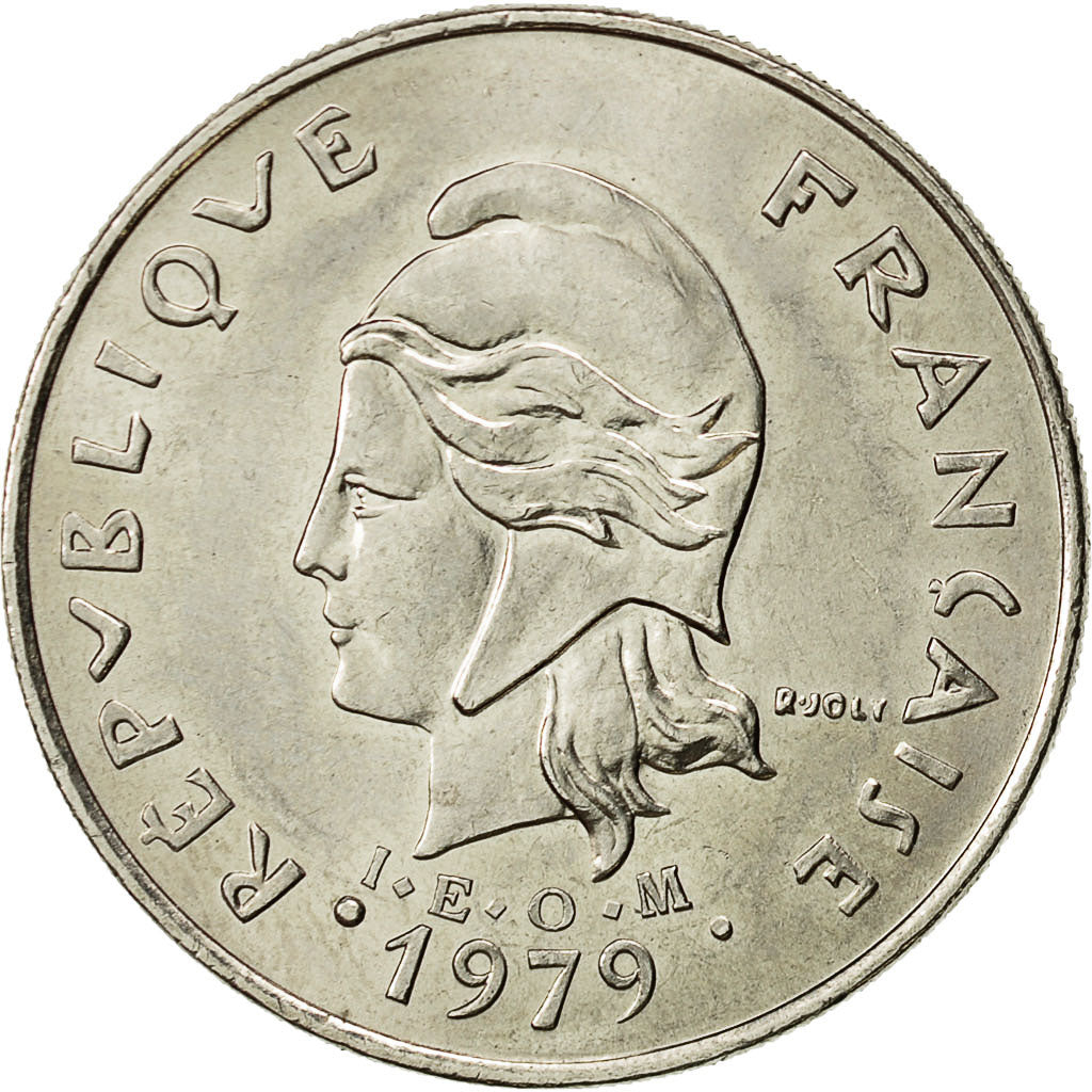 New Hebrides, 20 Francs, 1979, Paris, AU(55-58), Nickel, KM:3.2