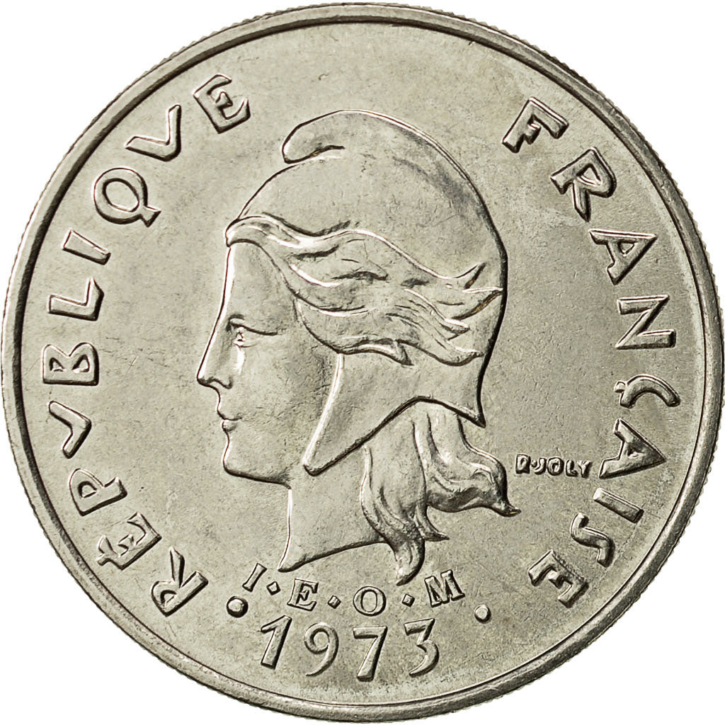 Nuove Ebridi, 20 Francs, 1973, Paris, SPL-, Nichel, KM:3.2