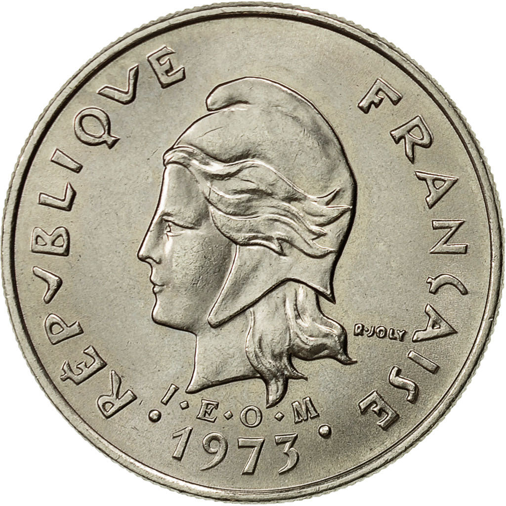 New Hebrides, 10 Francs, 1973, Paris, AU(50-53), Nickel, KM:2.2