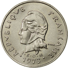 New Hebrides, 10 Francs, 1973, Paris, AU(50-53), Nickel, KM:2.2