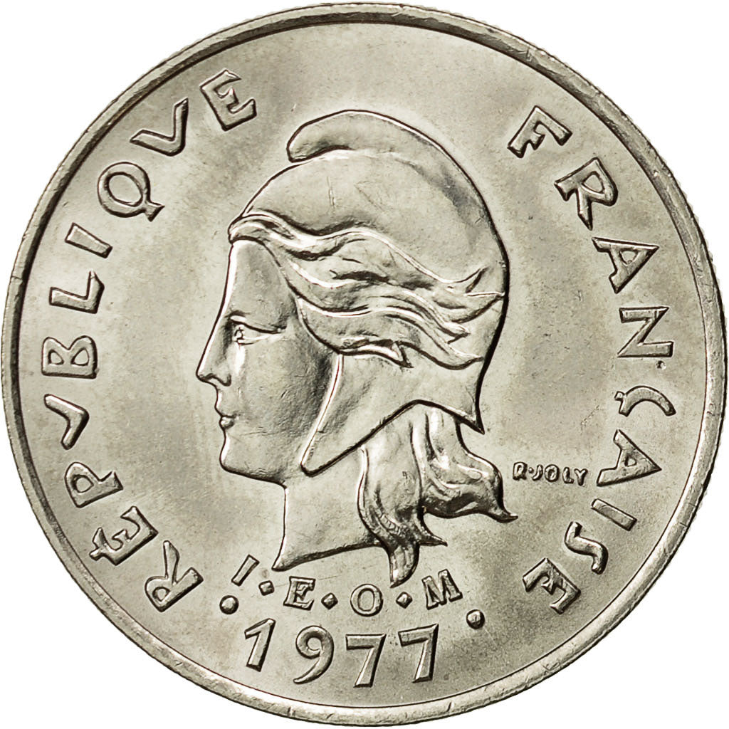 New Hebrides, 10 Francs, 1977, Paris, AU(55-58), Nickel, KM:2.2