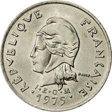 New Hebrides, 10 Francs, 1975, Paris, AU(55-58), Nickel, KM:2.2