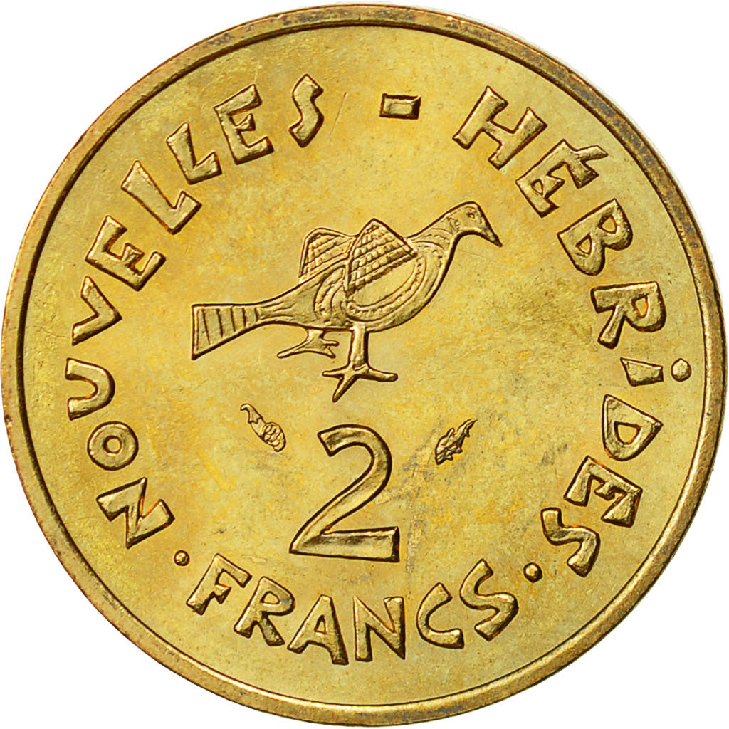 New Hebrides, 2 Francs, 1979, Paris, AU(55-58), Nickel-brass, KM:5.2