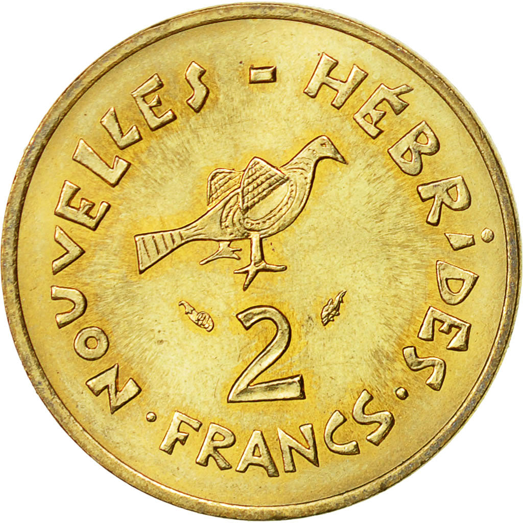 New Hebrides, 2 Francs, 1978, Paris, AU(55-58), Nickel-brass, KM:5.2