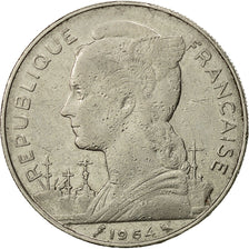 Réunion, 100 Francs, 1964, EF(40-45), Nickel, KM:E10