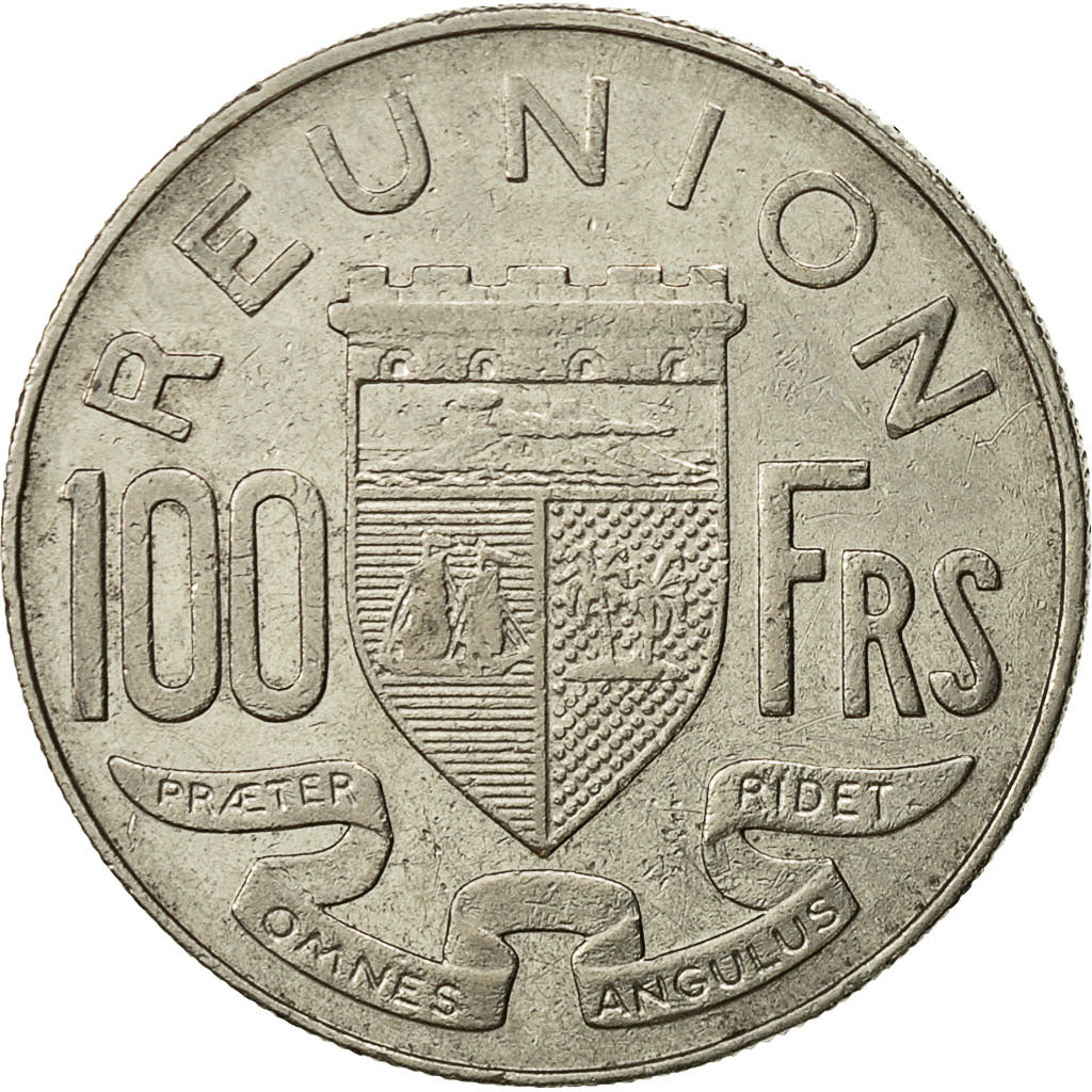 Réunion, 100 Francs, 1964, EF(40-45), Nickel, KM:E10