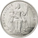 French Polynesia, 5 Francs, 1977, Paris, AU(55-58), Aluminum, KM:12