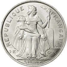 French Polynesia, 5 Francs, 1975, Paris, SUP, Aluminium, KM:12