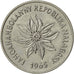 Madagascar, 2 Francs, 1965, Paris, MBC+, Acero inoxidable, KM:9