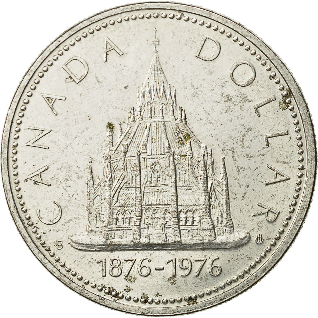 coin, Canada, Elizabeth II, Dollar, 1976, Royal Canadian Mint, Ottawa