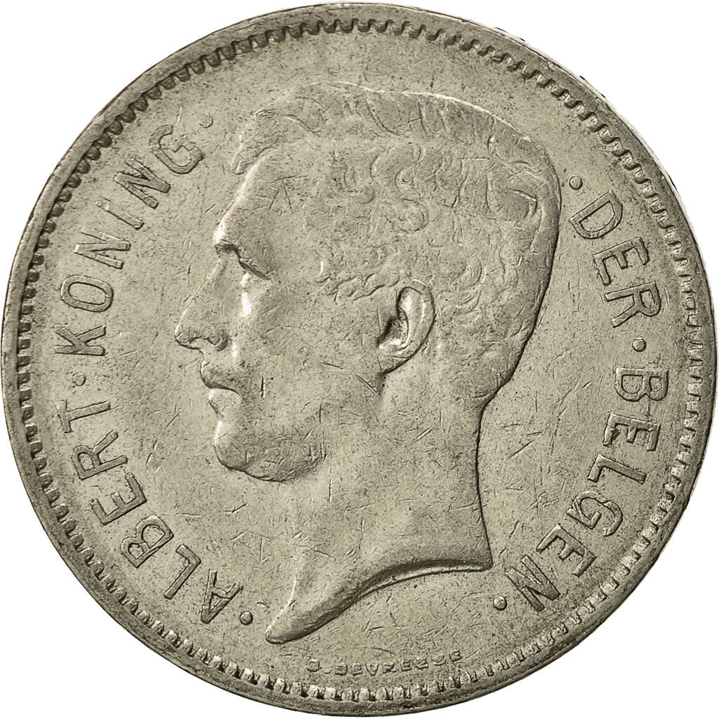 coin, Belgium, 5 Francs, 5 Frank, 1933, EF(40-45), Nickel, KM:98