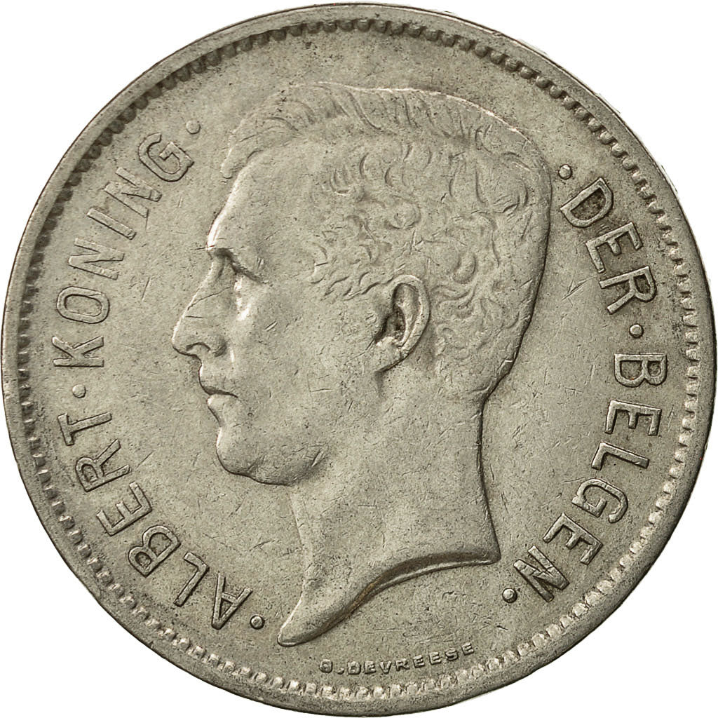 moneda, Bélgica, 5 Francs, 5 Frank, 1930, MBC, Níquel, KM:98
