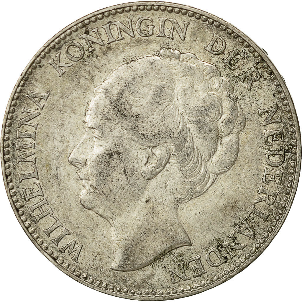 coin, Netherlands, Wilhelmina I, Gulden, 1924, EF(40-45), Silver, KM:161.1