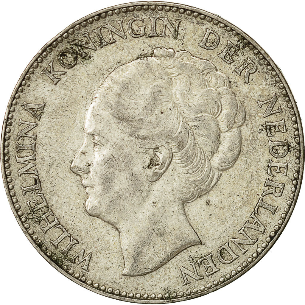 coin, Netherlands, Wilhelmina I, Gulden, 1924, EF(40-45), Silver, KM:161.1