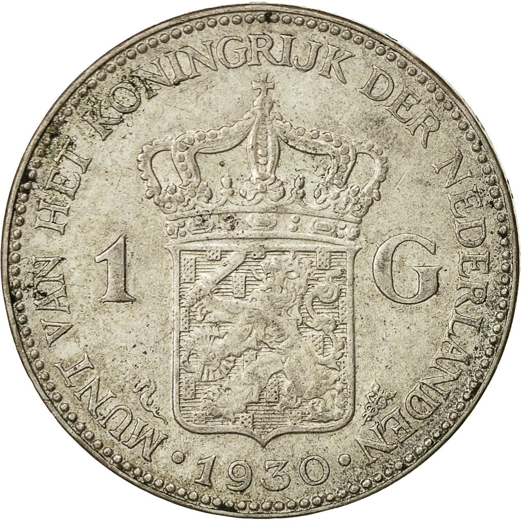coin, Netherlands, Wilhelmina I, Gulden, 1930, EF(40-45), Silver, KM:161.1