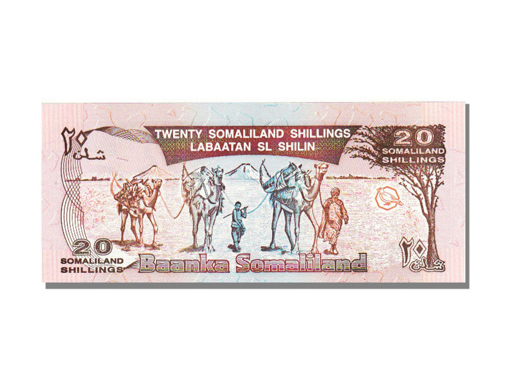 Somaliland, 20 Shillings = 20 Shilin, 1994, KM #3a, UNC(65-70), AC456360