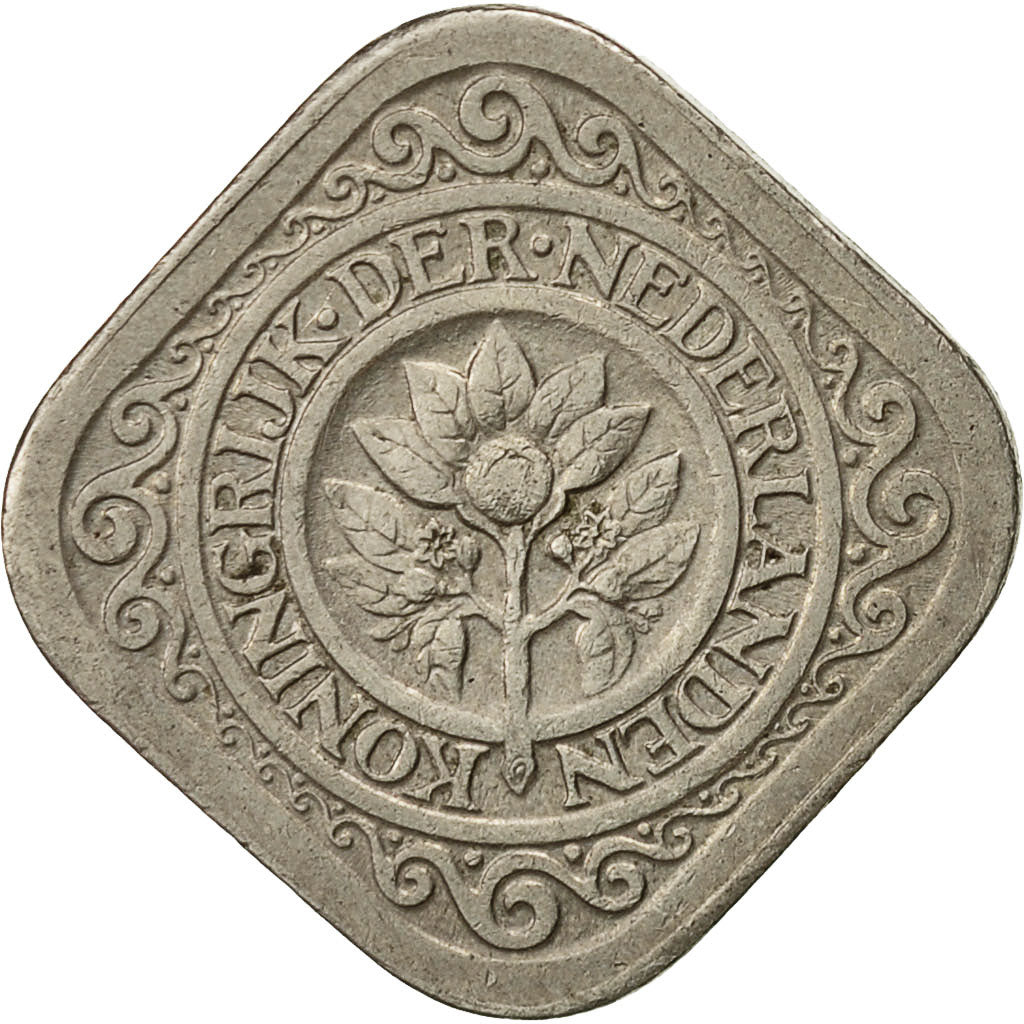 Coin, Netherlands, Wilhelmina I, 5 Cents, 1934, EF(40-45), Copper-nickel, KM:153