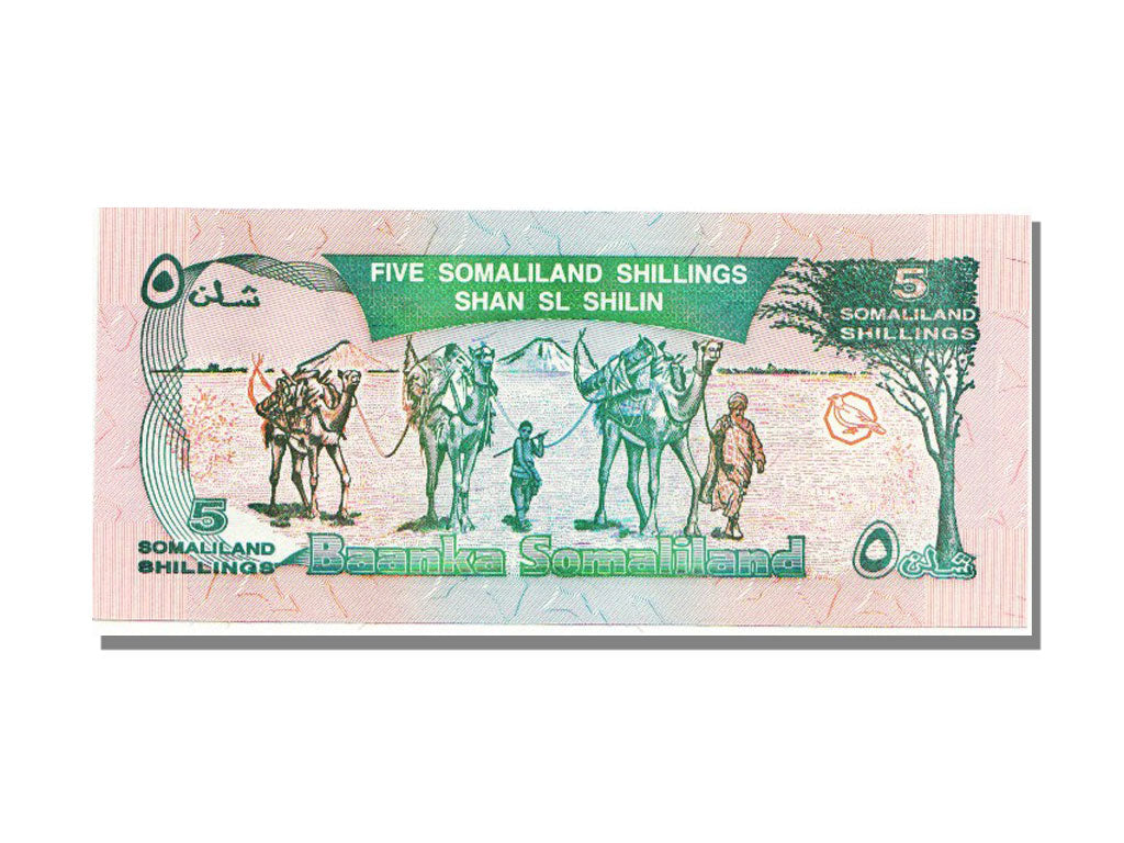 Somaliland, 5 Shillings = 5 Shilin, 1996, KM #14, 1996-05-18, UNC(65-70)