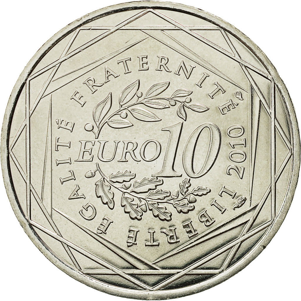 France, 10 Euro, Limousin, 2010, MS(64), Silver, KM:1660