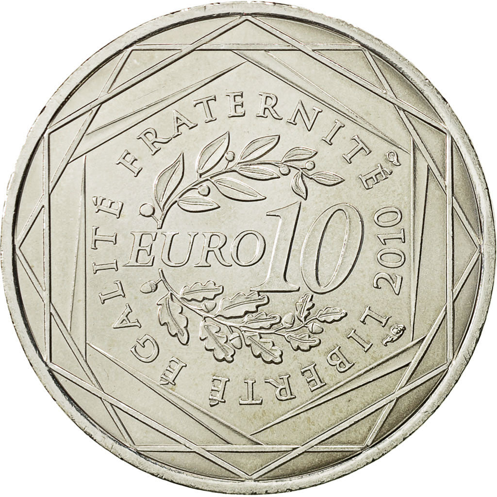 France, 10 Euro, Ile de France, 2010, SPL+, Argent, KM:1657