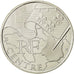 France, 10 Euro, Centre, 2010, MS(64), Silver, KM:1650