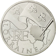 France, 10 Euro, Lorraine, 2010, MS(64), Silver, KM:1661