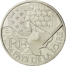 France, 10 Euro, Pays de la Loire, 2010, SPL+, Argent, KM:1665
