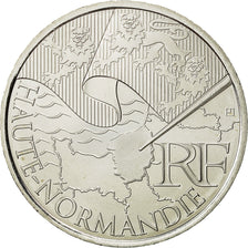 France, 10 Euro, Haute Normandie, 2010, MS(64), Silver, KM:1656