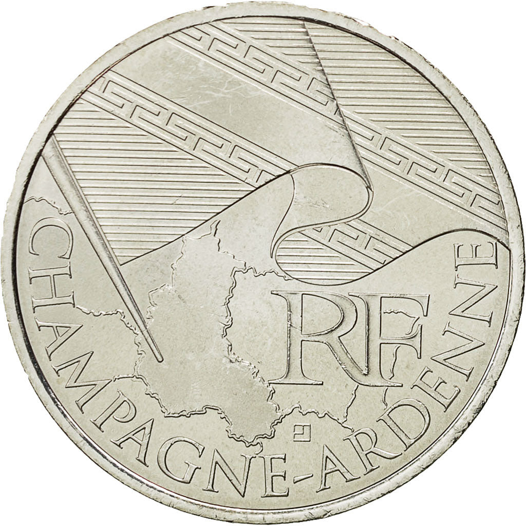 France, 10 Euro, Champagne-Ardenne, 2010, SPL+, Argent, KM:1651