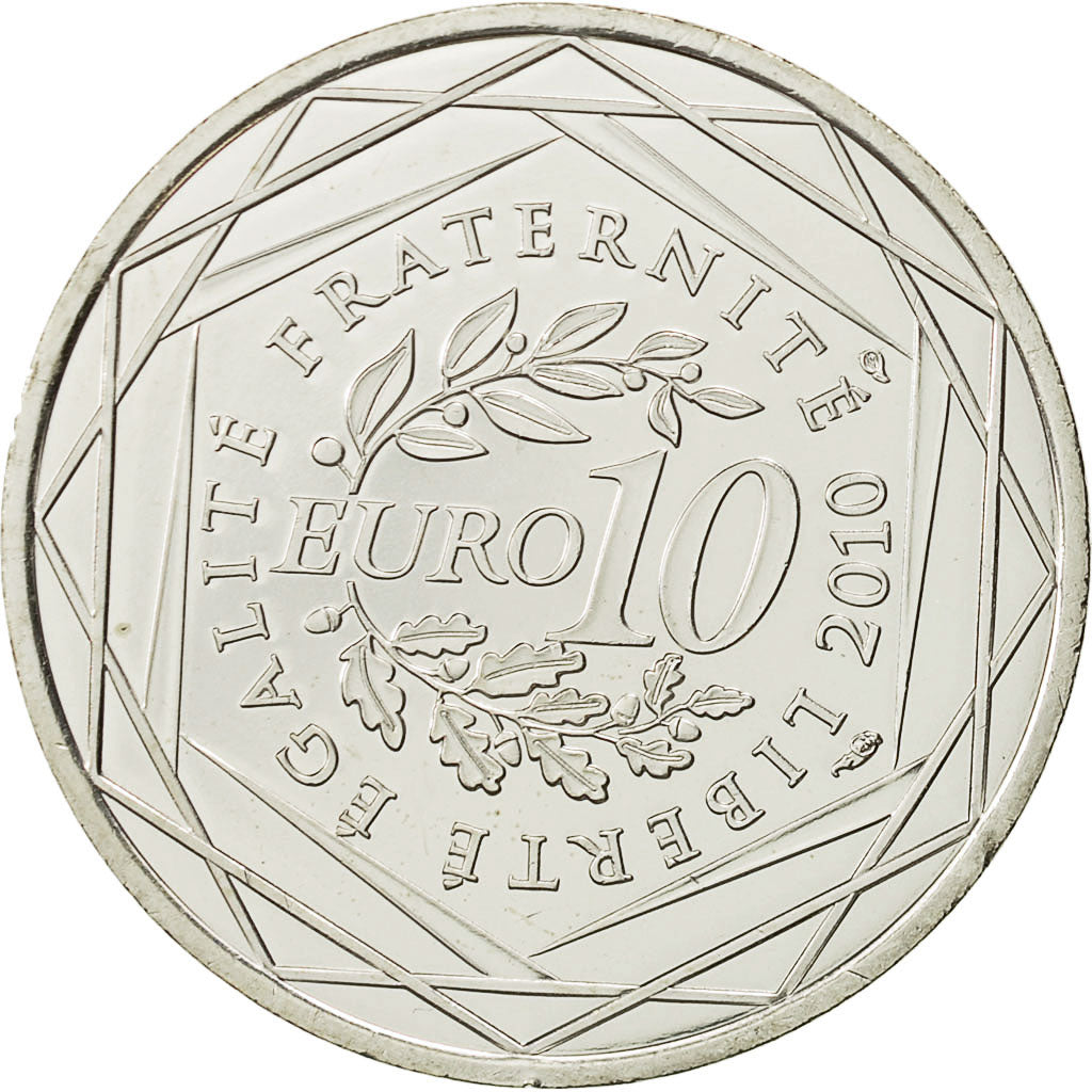 France, 10 Euro, Corse, 2010, MS(64), Silver, KM:1658