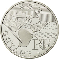 France, 10 Euro, Guyane, 2010, MS(64), Silver, KM:1654