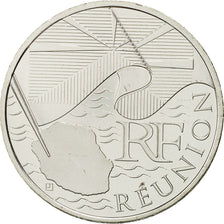 France, 10 Euro, Réunion, 2010, MS(64), Silver, KM:1669