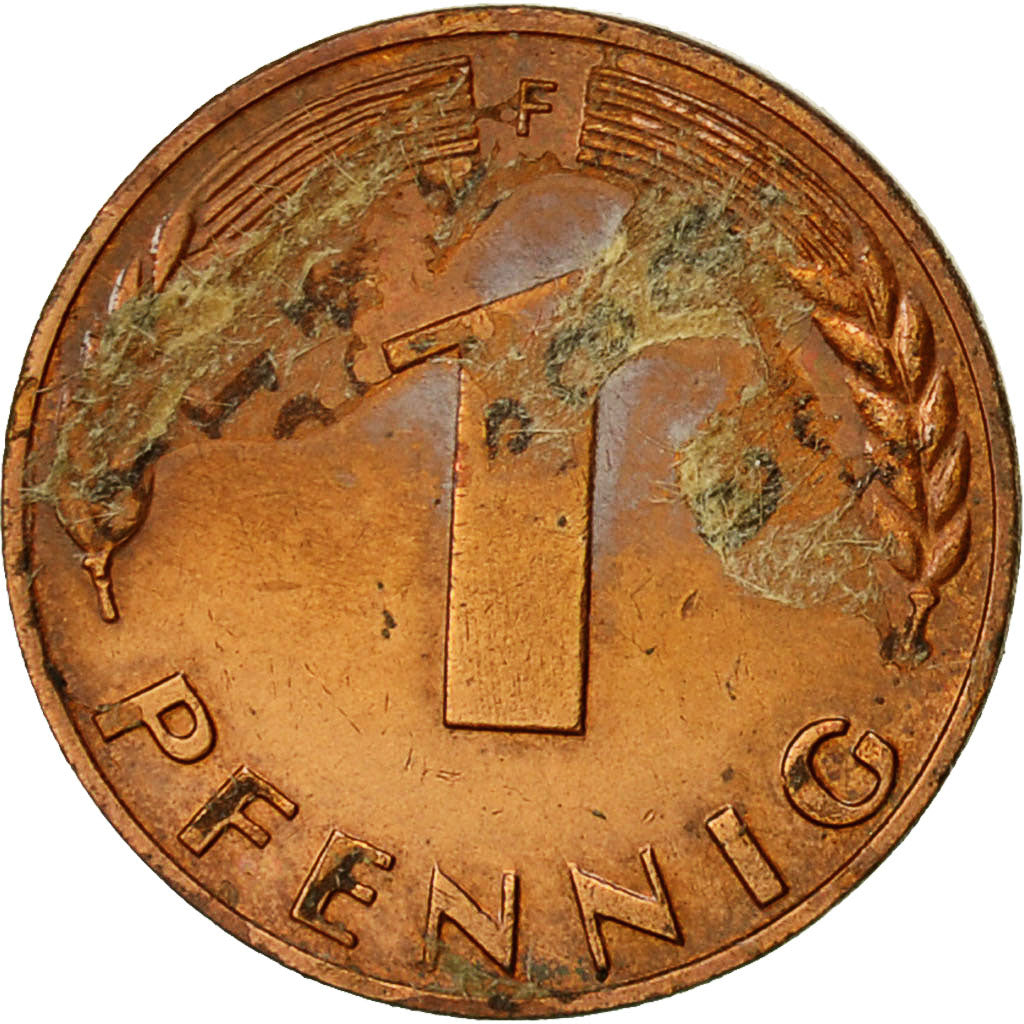 Münze, Bundesrepublik Deutschland, Pfennig, 1950, Stuttgart, S, Copper Plated