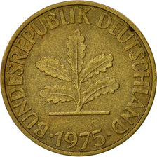 Monnaie, République fédérale allemande, 10 Pfennig, 1975, Munich, TTB, Brass