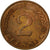 Coin, GERMANY - FEDERAL REPUBLIC, 2 Pfennig, 1961, Karlsruhe, VF(20-25), Bronze